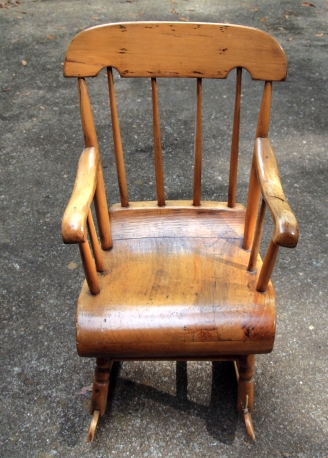 antique child rocking chair